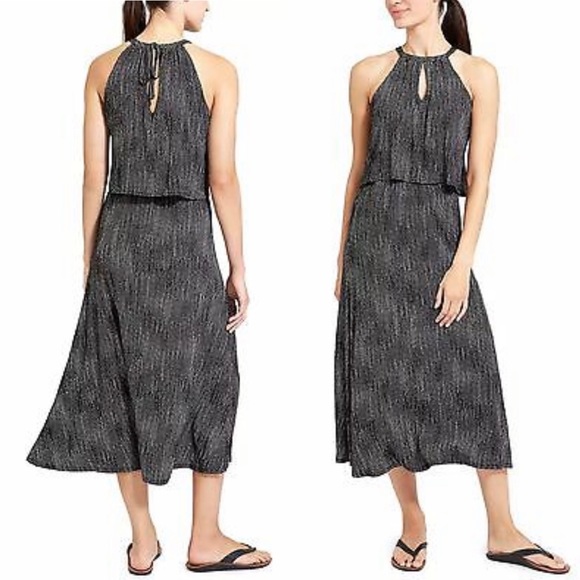Athleta Dresses Athleta Delphi Midi Cupro Cooling Dress Blackwhite